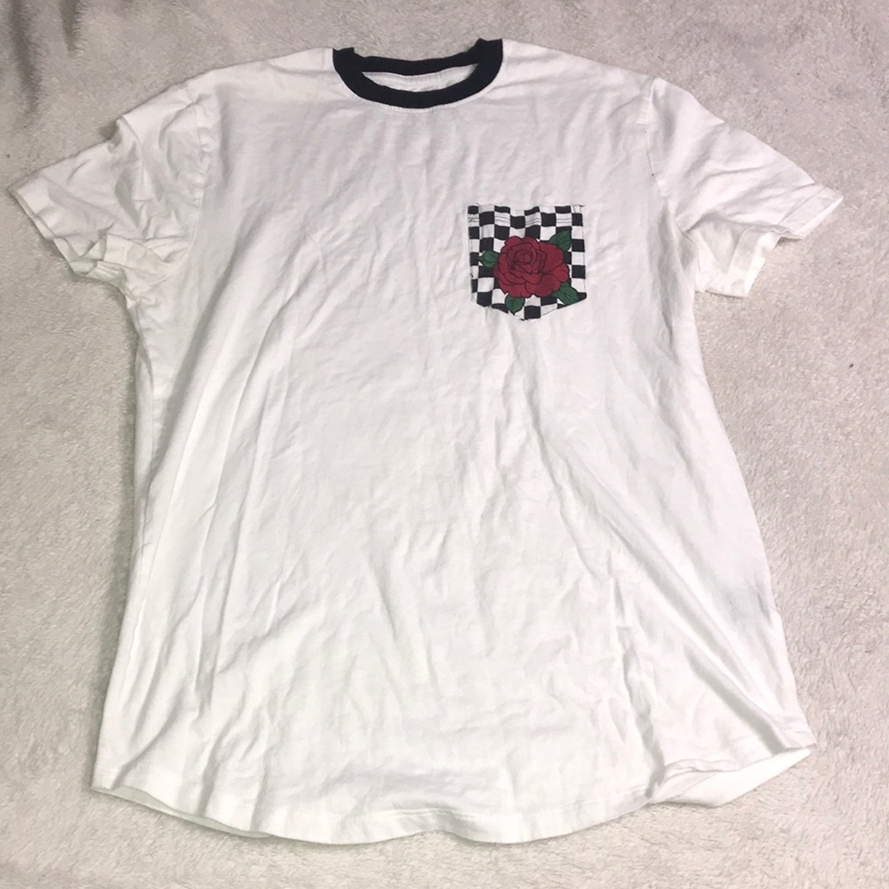 men’s xs rose pocket tee shirt